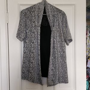 Black and grey blouse